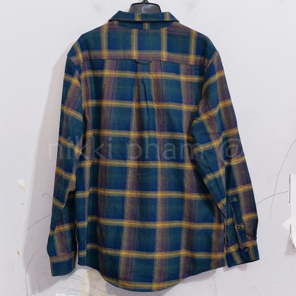 Orvis Men’s Flannel Shirt IN GREEN - Picture 4 of 7